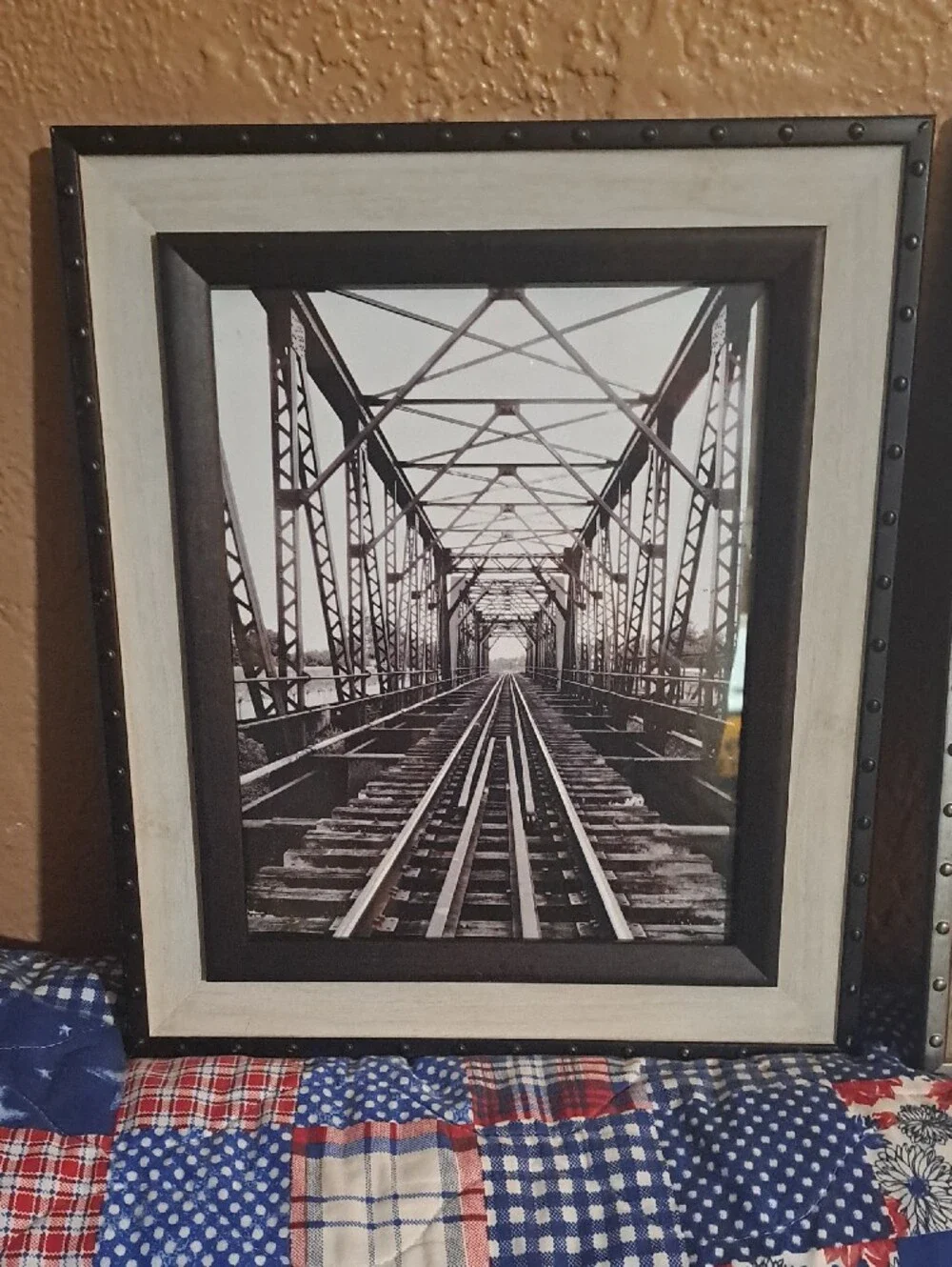 Framed Black and White Bridge Wall Art - Neutral Frames
